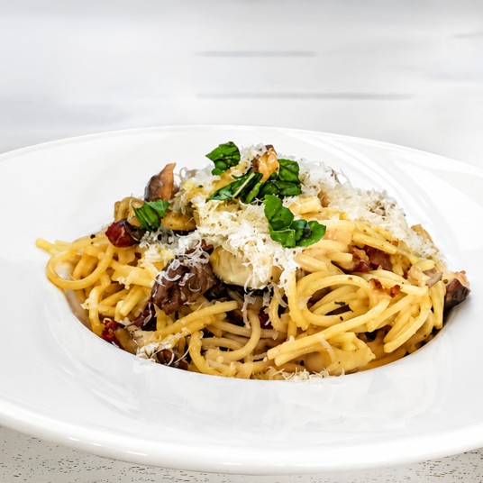 Braised brisket with porcini and pasta Graham Brown