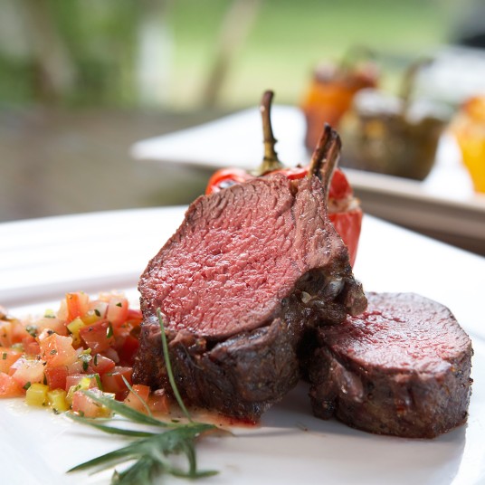 Grilled chops with baked stuffed pepper Graham Brown2