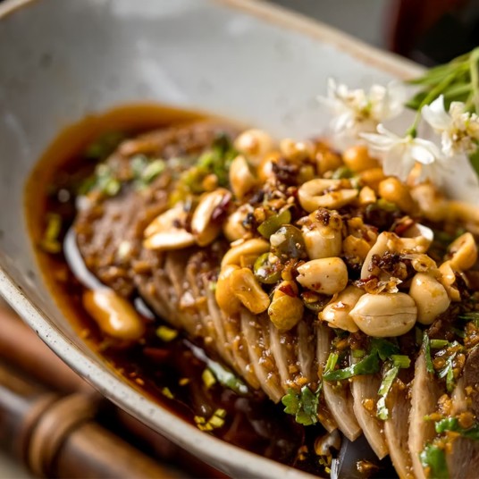 Sichuan style hot and sour venison tendon