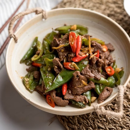 Sichuan style stir fried venison rump Unknown